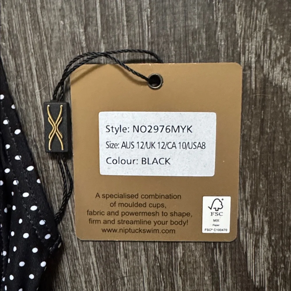NipTuck Black and White Polka Dot One Piece Swimsuit - Picture 3 of 7